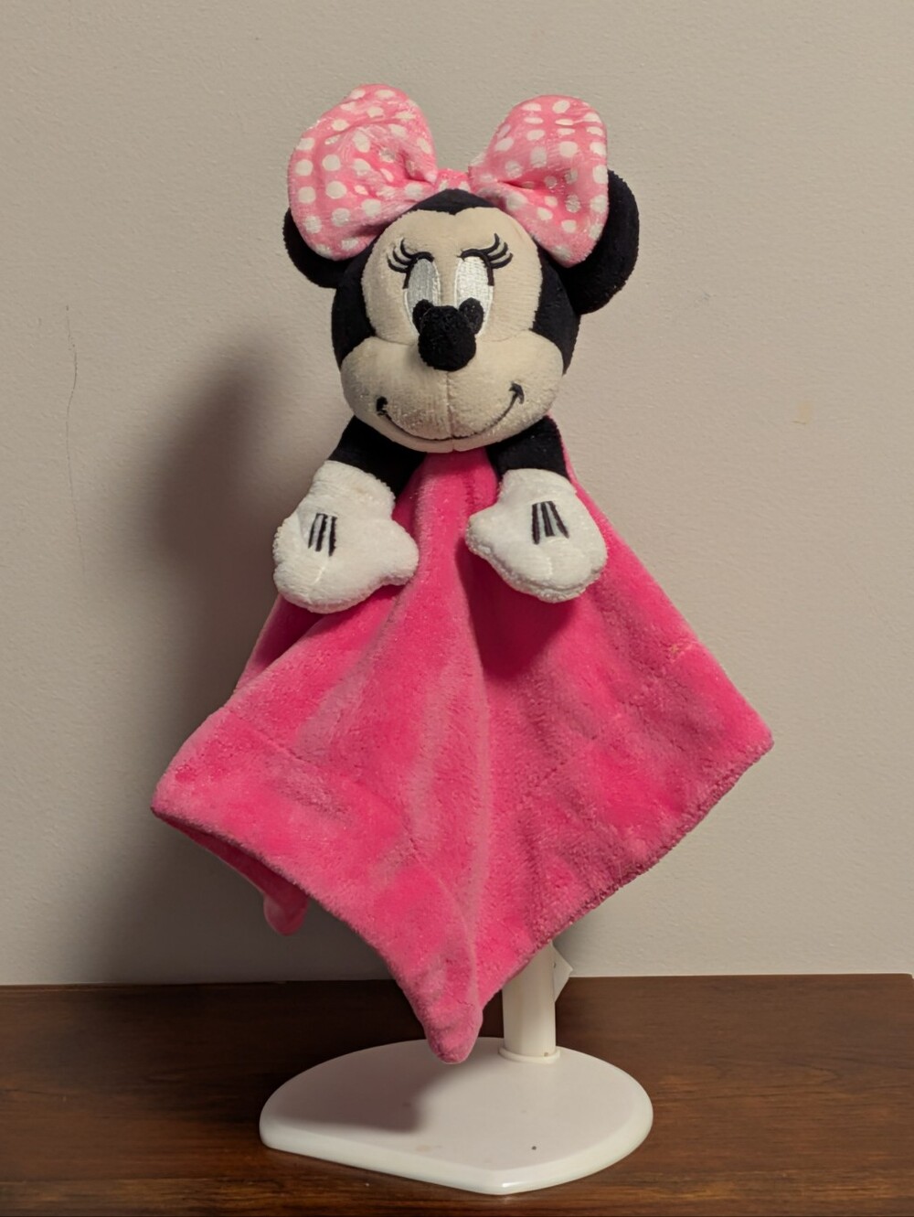 DISNEY Minnie Mouse Baby Lovey Security Blanket Pink